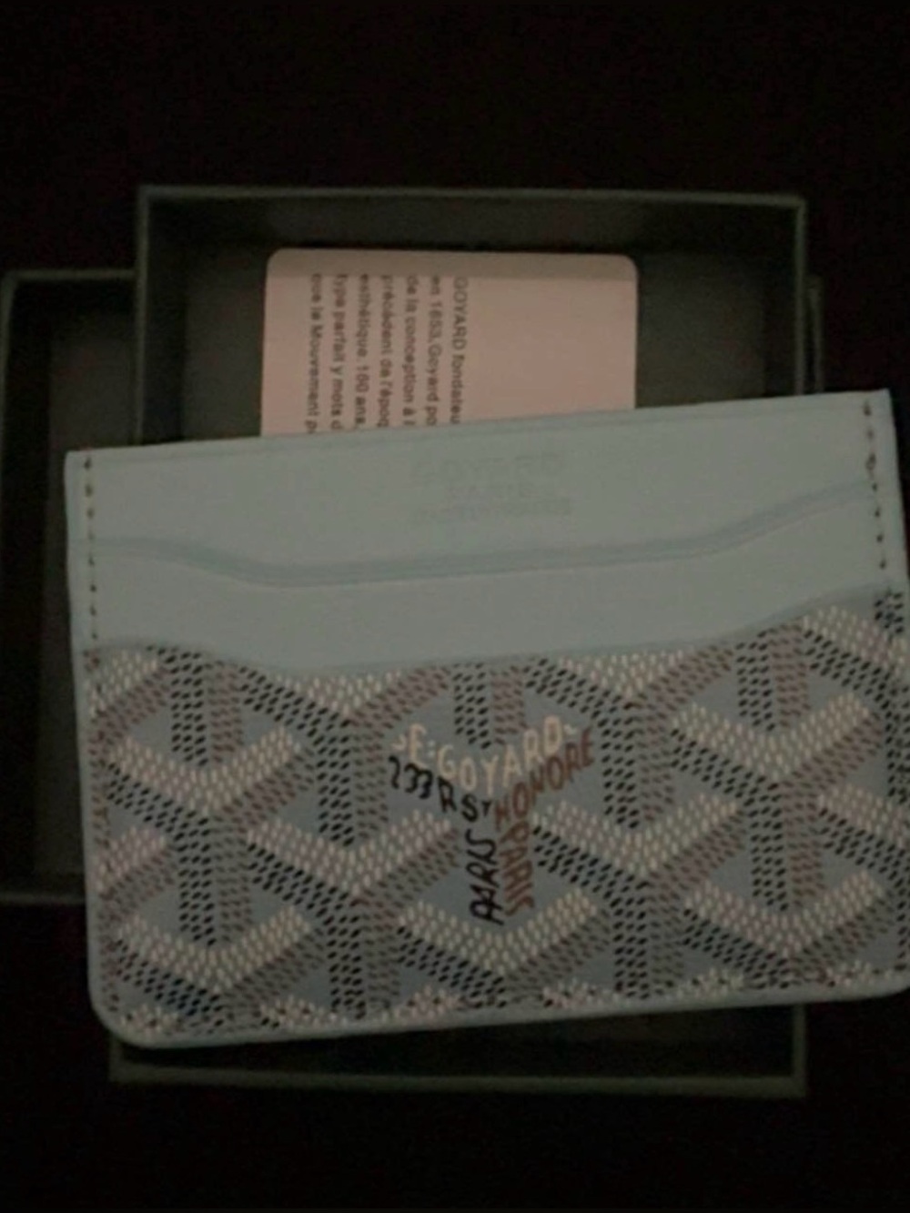 Goyard Light Blue Card Holder